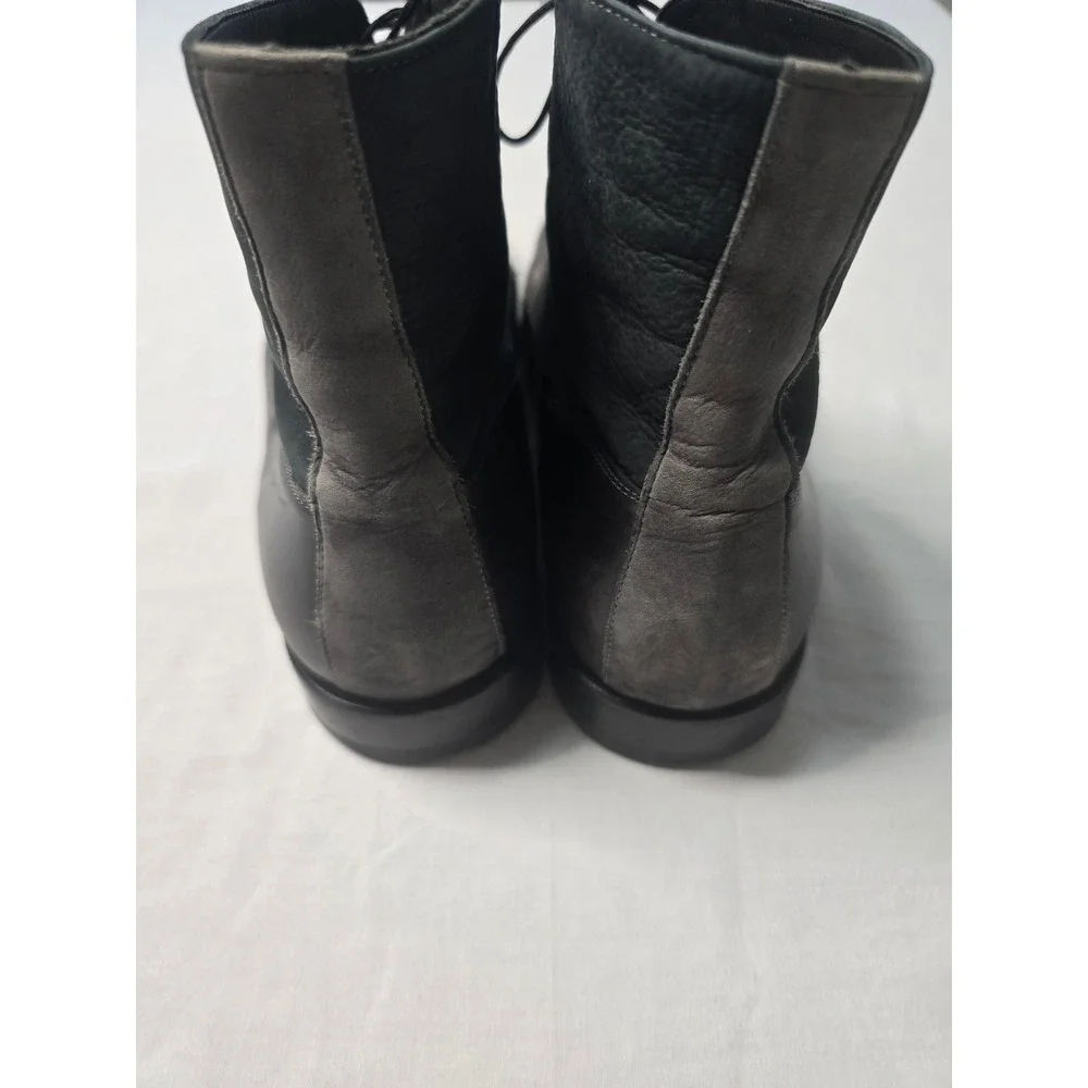 Franco Cuadra Mens Black Grey Leather Lace Up Ankle Boots Size 28 US 9 EUC